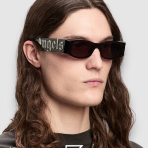 ⁦Palm Angels PERI001 Black Frame With Black Lenses⁩ - الصورة ⁦6⁩