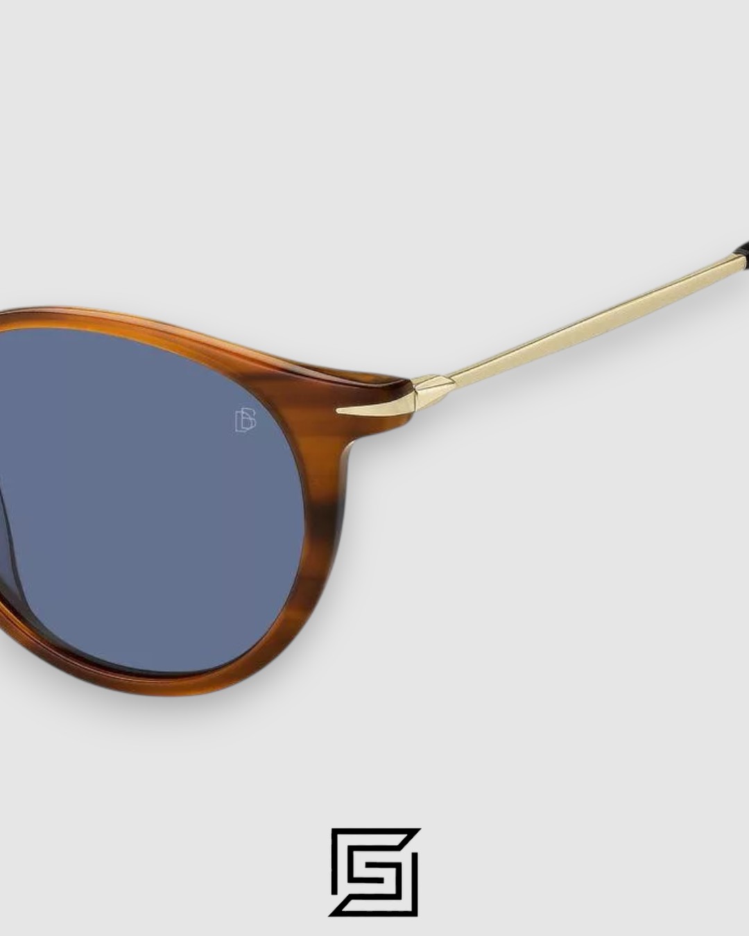 David Beckham DB1032 Tiger Brown Frame and Gold Arm with Black Lenses - Image 2