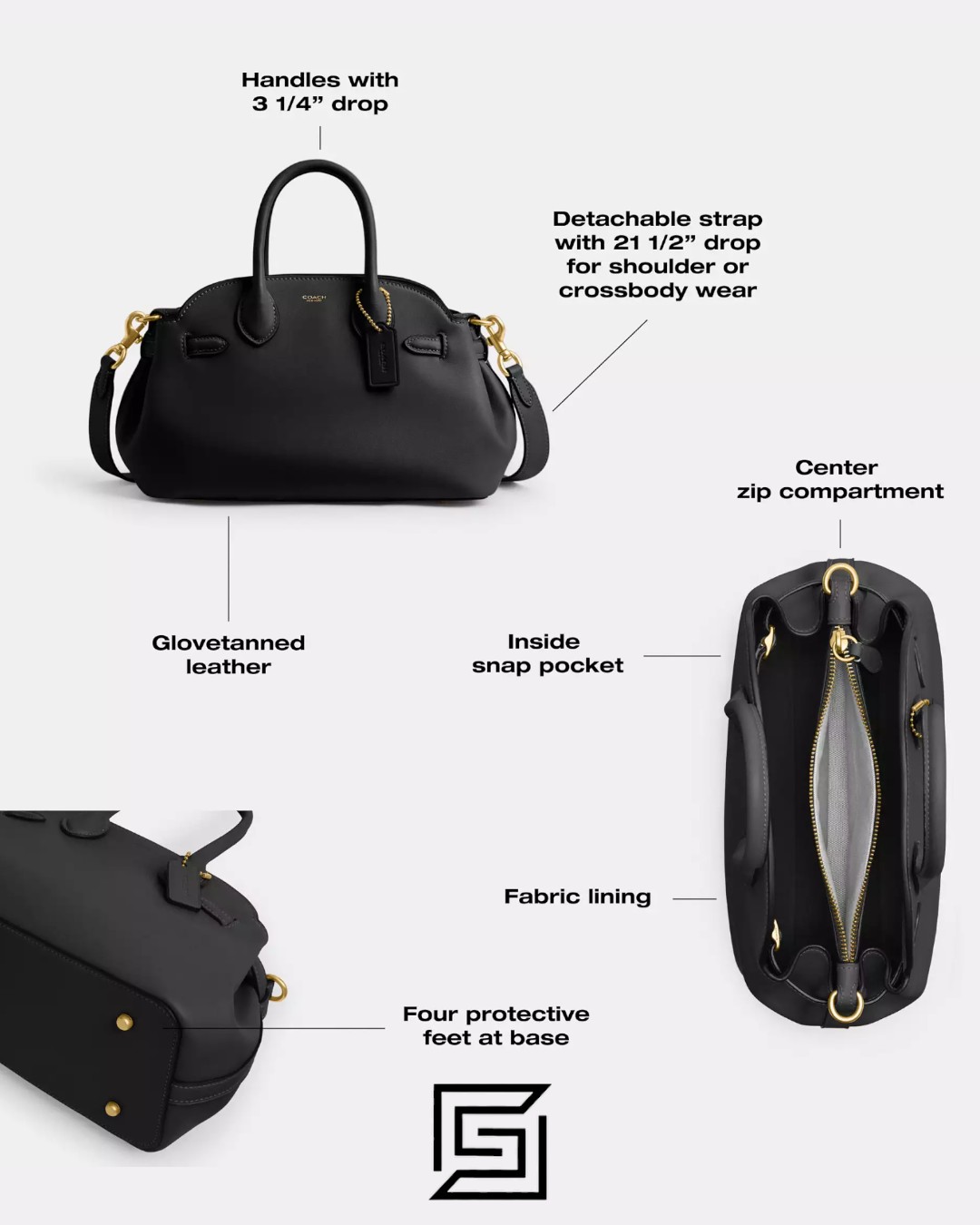 ⁦Coach Empire Carryall Bag 26 Leather – CU066⁩ - الصورة ⁦9⁩