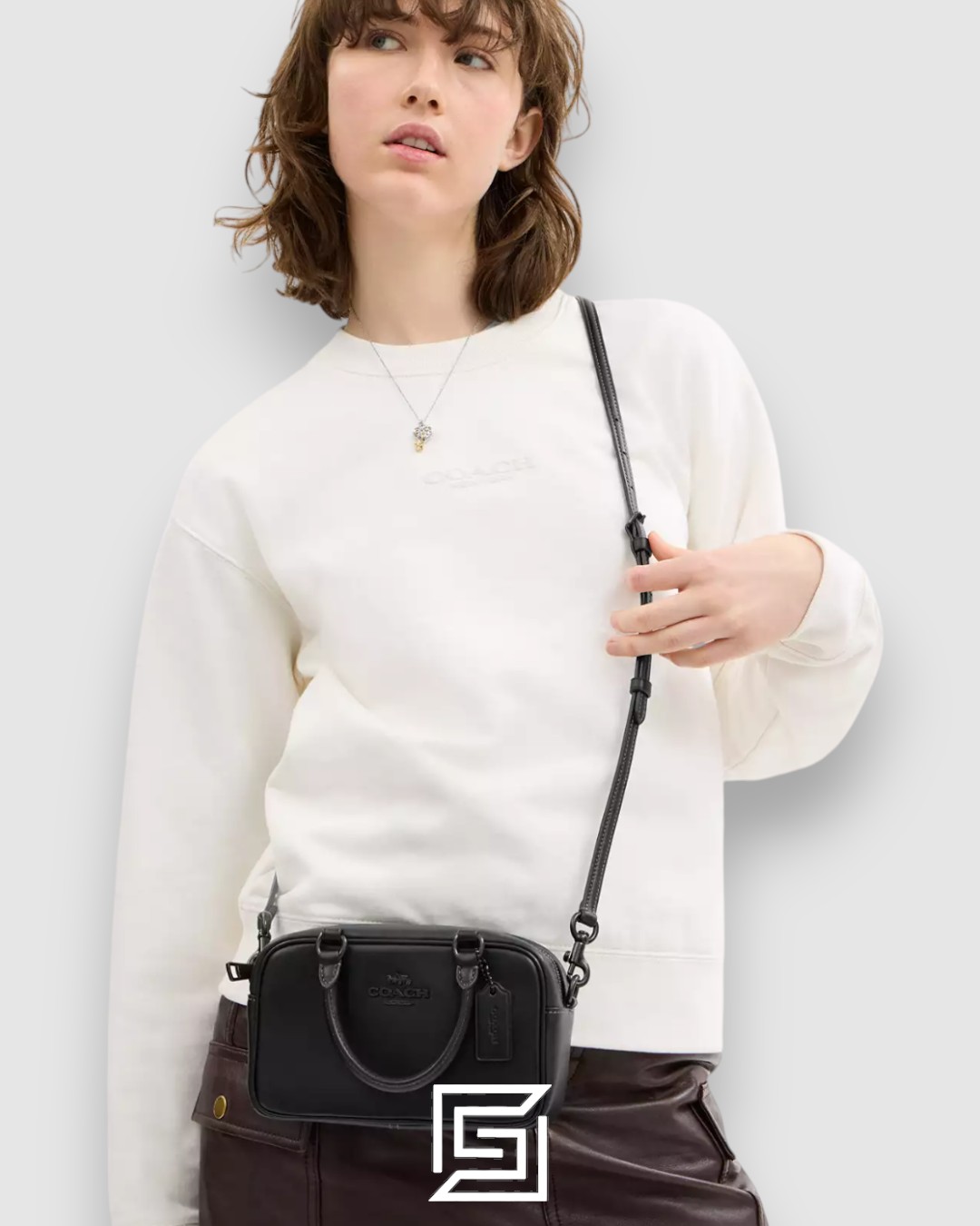 ⁦Coach Satchel Crossbody Black CT776⁩ - الصورة ⁦5⁩