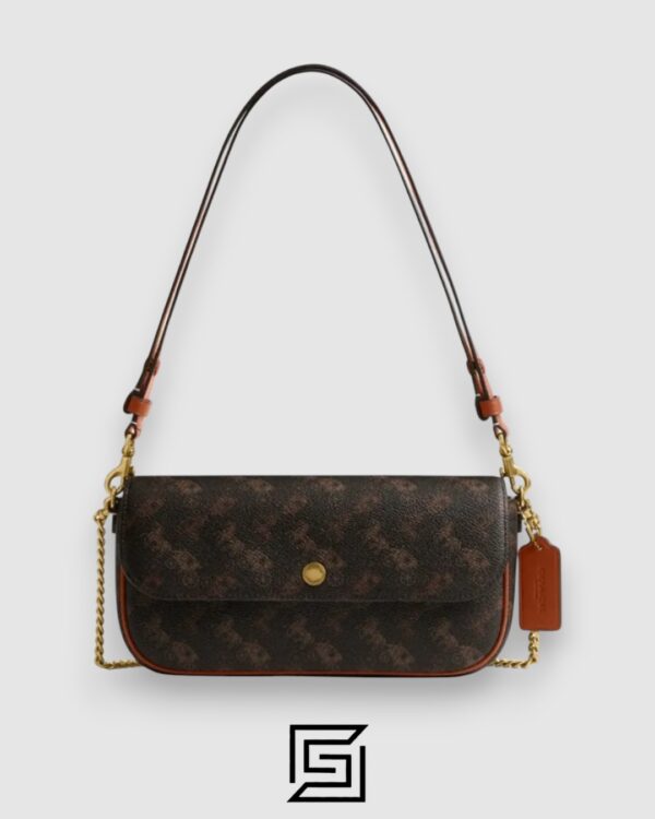 Coach Brook Flap Chain Bag With Horse And Carriage Print CAN92