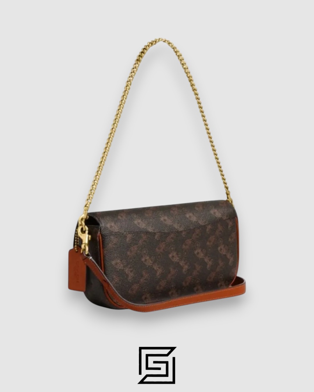 Coach Brook Flap Chain Bag With Horse And Carriage Print CAN92 - Image 2