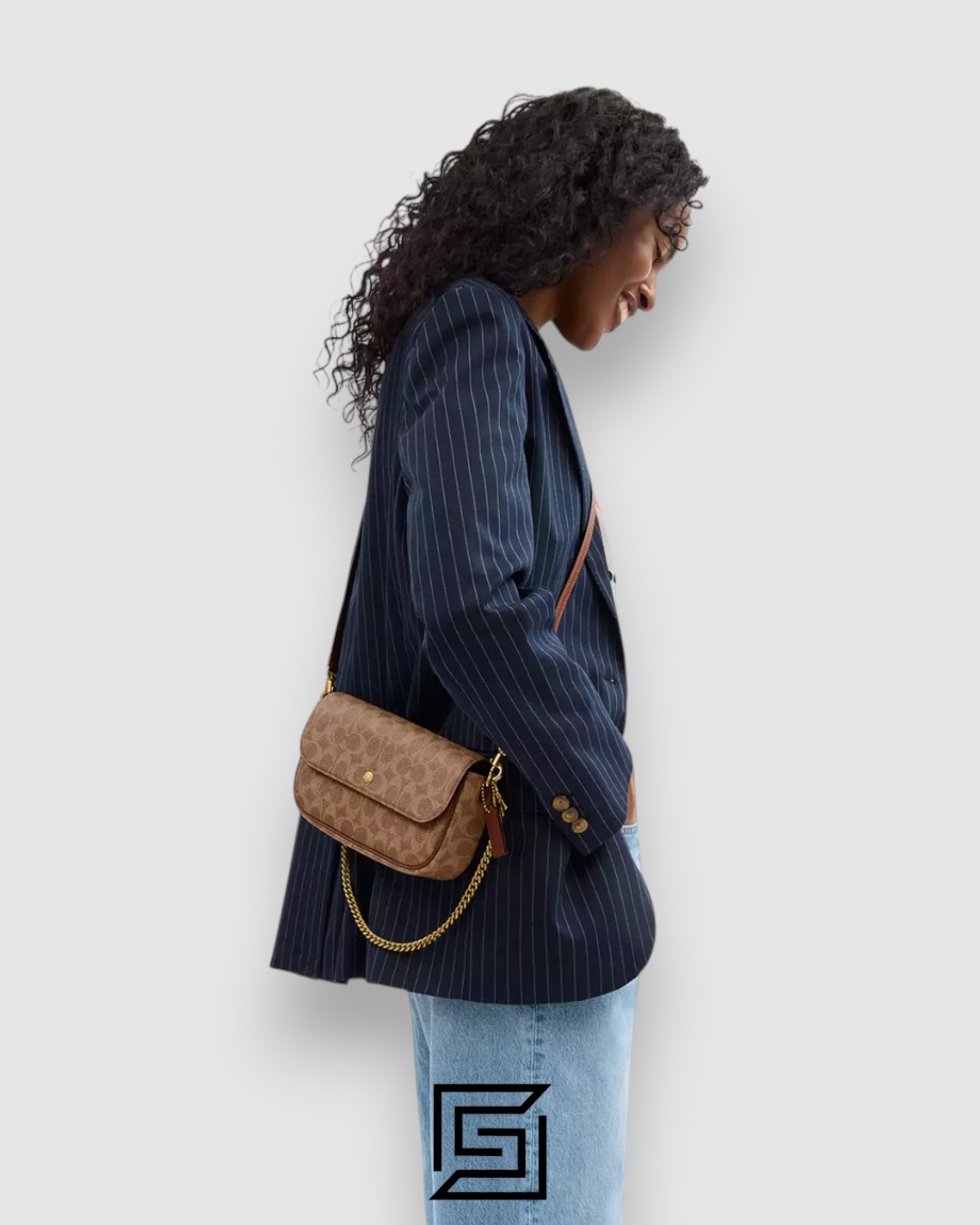 ⁦Brook Flap Chain Bag In Signature Canvas CAN91⁩ - الصورة ⁦6⁩