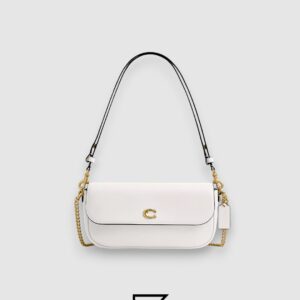 Coach Brook Flap Chain Bag White