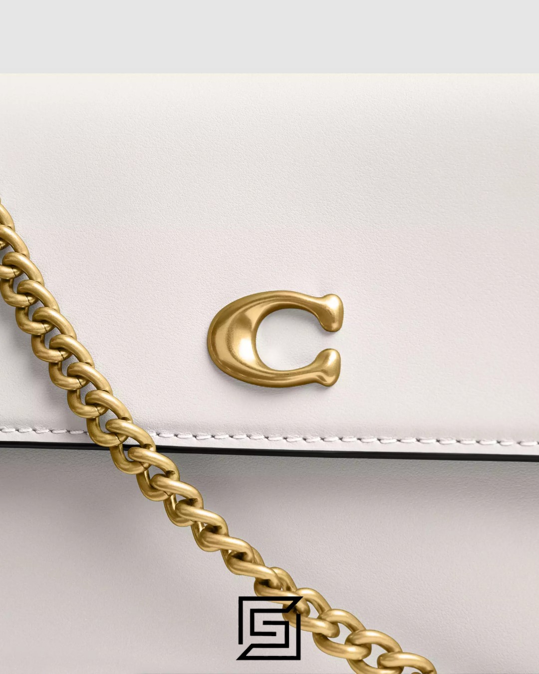 ⁦Coach Brook Flap Chain Bag White Style CAN90⁩ - الصورة ⁦6⁩