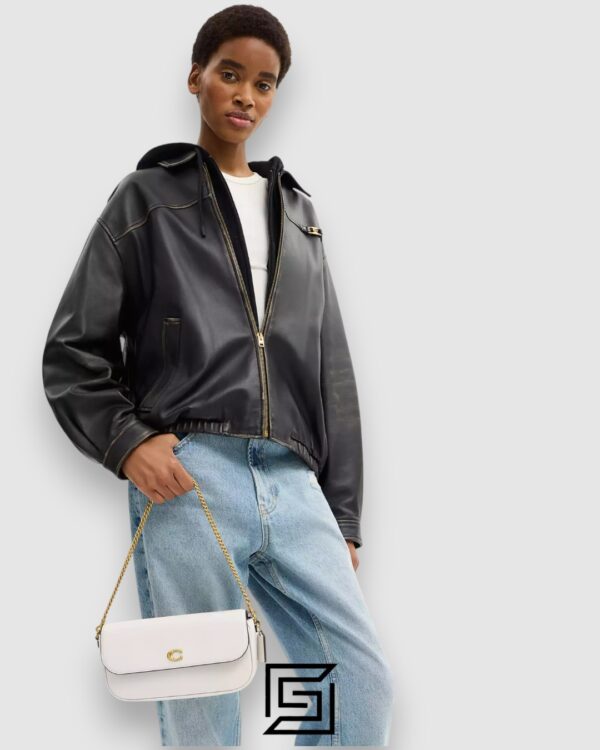Coach Brook Flap Chain Bag White Style CAN90