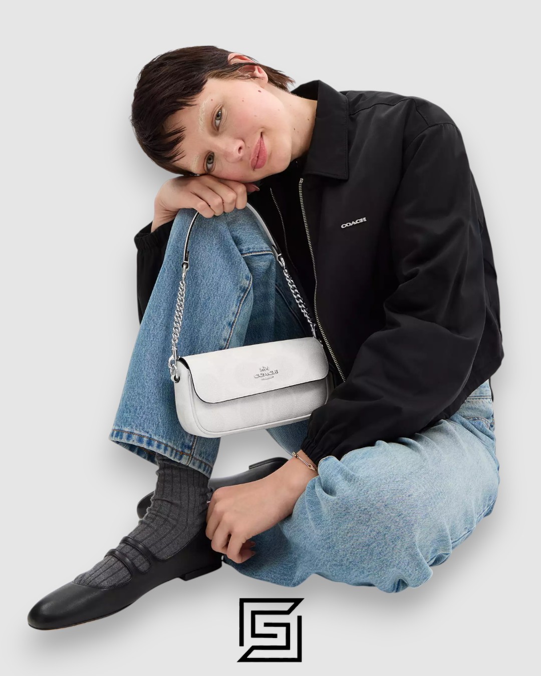 Coach Hailey Flap Bag In Signature Canvas White Style Number CAN70 - Image 6