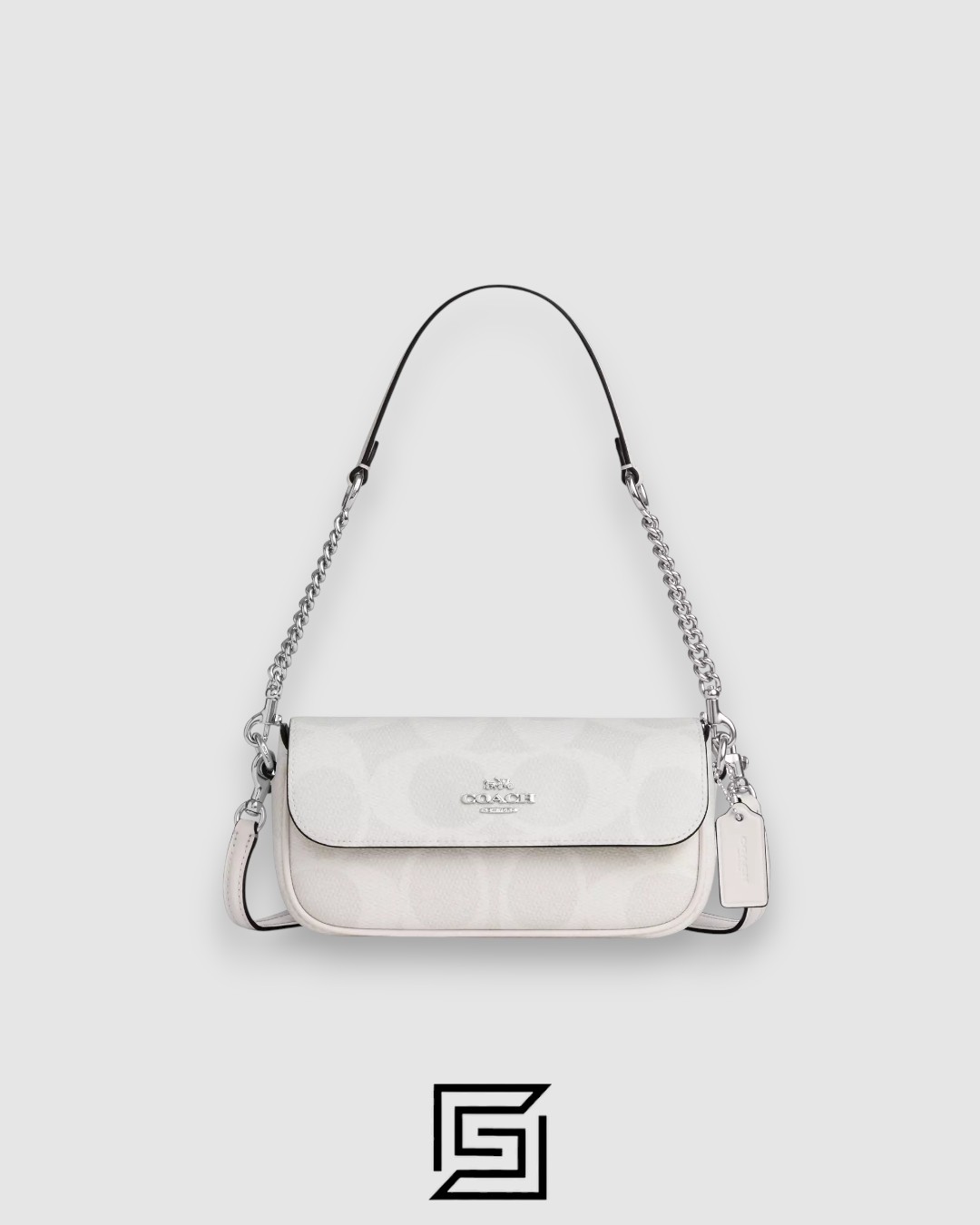 Coach Hailey Flap Bag In Signature Canvas White Style Number CAN70 - Image 1
