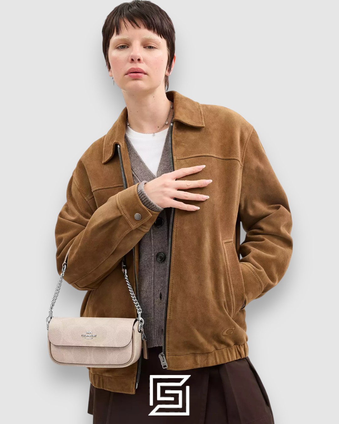 Coach Hailey Flap Bag In Signature Canvas Beige Style Number CAN70 - Image 8