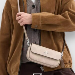 Coach Hailey Flap Bag In Signature Canvas Beige Style Number CAN70 - Image 7