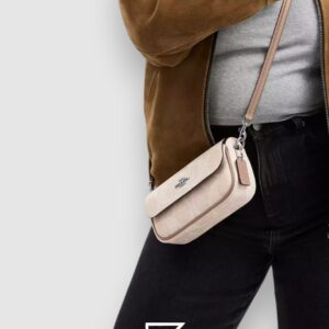Coach Hailey Flap Bag In Signature Canvas Beige Style Number CAN70 - Image 6