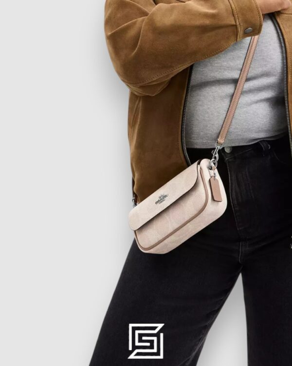 Coach Hailey Flap Bag In Signature Canvas Beige Style Number CAN70