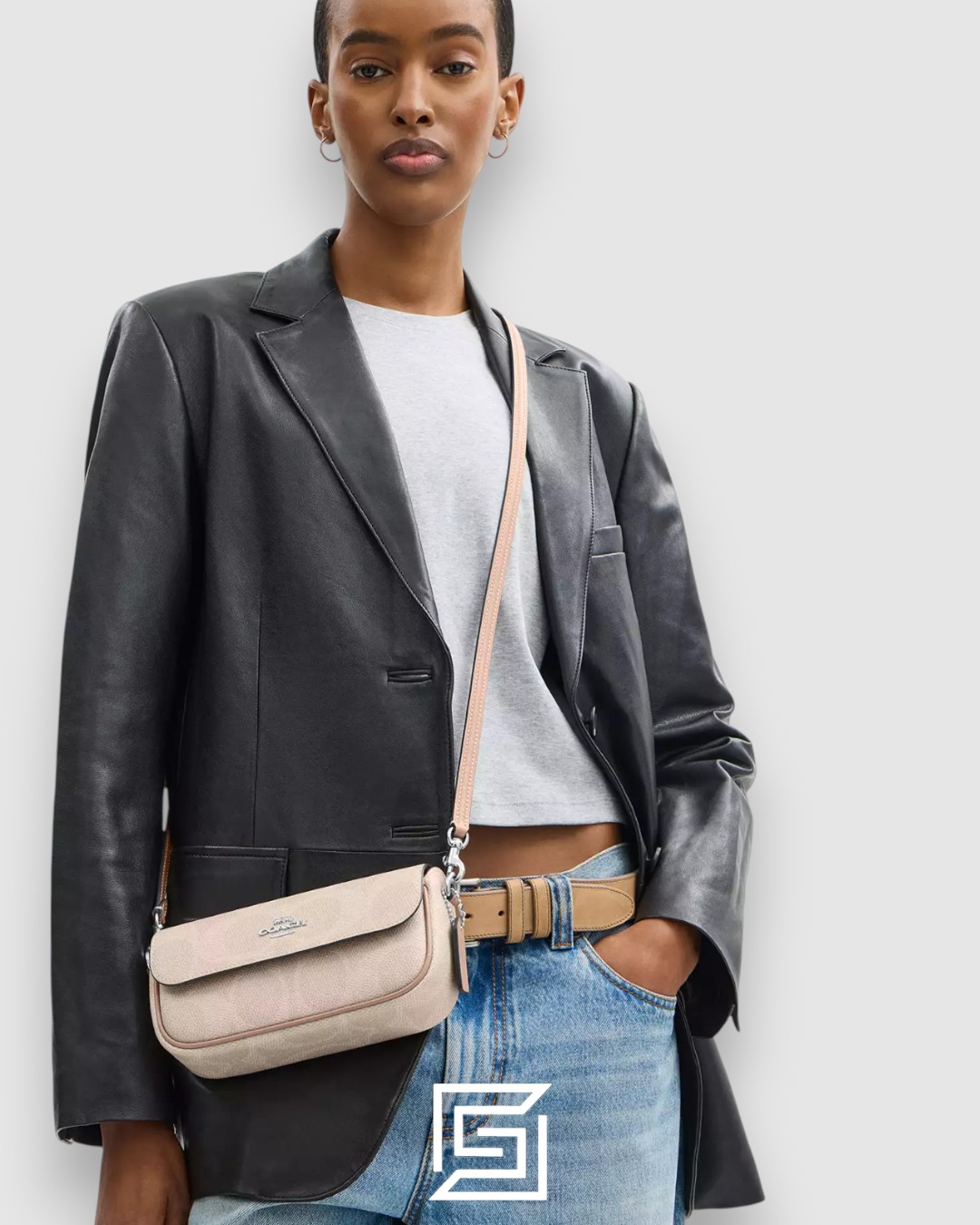 Coach Hailey Flap Bag In Signature Canvas Beige Style Number CAN70 - Image 5