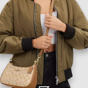 Coach Teri Shoulder Bag In Signature Canvas Khaki Style Number CA548 - Image 3