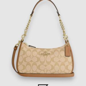 Coach Teri Shoulder Bag In Signature Canvas Khaki Style Number CA548 - Image 1