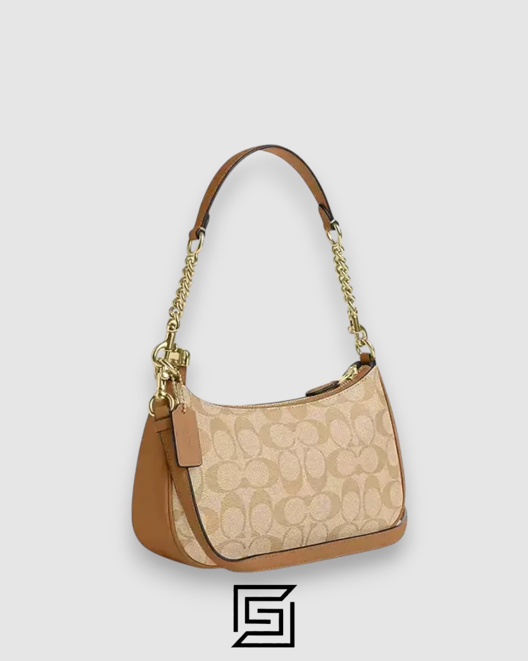 Coach Teri Shoulder Bag In Signature Canvas Khaki Style Number CA548 - Image 2