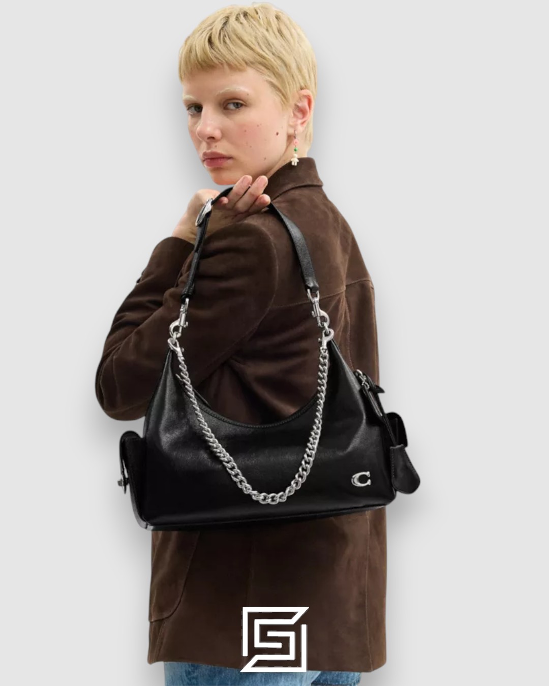 Coach Pocket Juliet Bag 30 Black Style Number CAM20 - Image 5