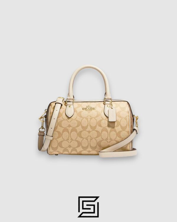 Coach Rowan Satchel Bag In Blocked Signature Canvas Style Number CH486