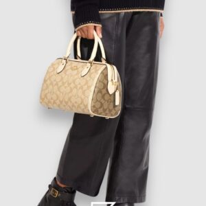 Coach Rowan Satchel Bag In Blocked Signature Canvas Style Number CH486 - Image 5