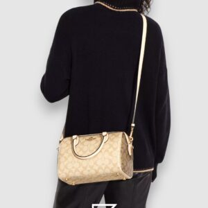 Coach Rowan Satchel Bag In Blocked Signature Canvas Style Number CH486 - Image 4