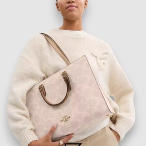 Coach Maggie Tote Bag In Blocked Signature Canvas Style Number CY677 - Image 7