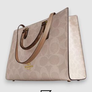 Coach Maggie Tote Bag In Blocked Signature Canvas Style Number CY677 - Image 3