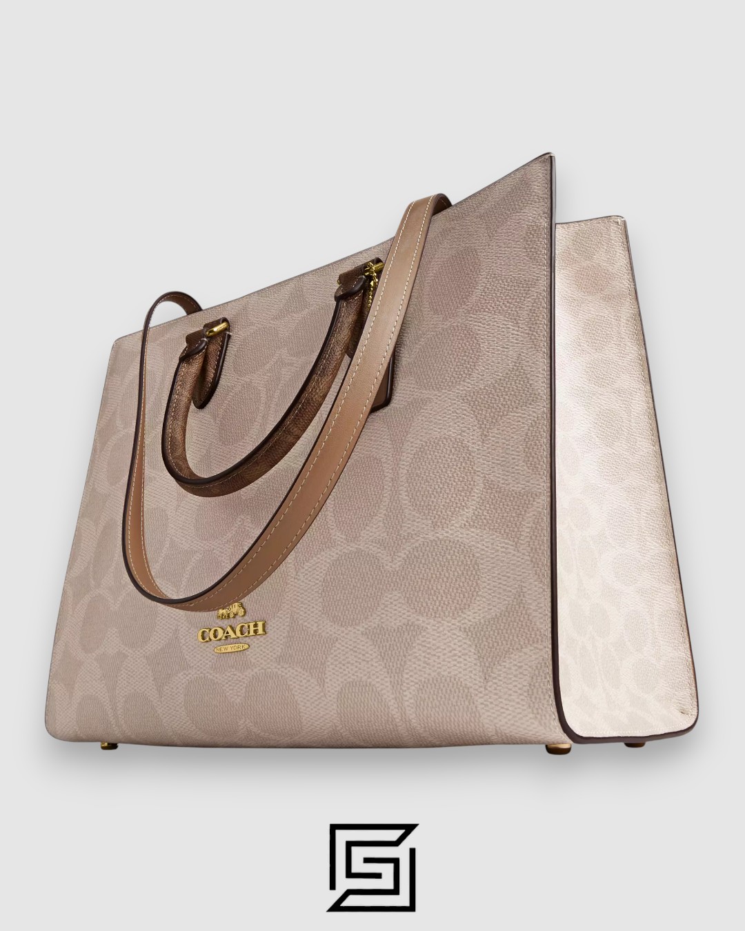 Coach Maggie Tote Bag In Blocked Signature Canvas Style Number CY677 - Image 3