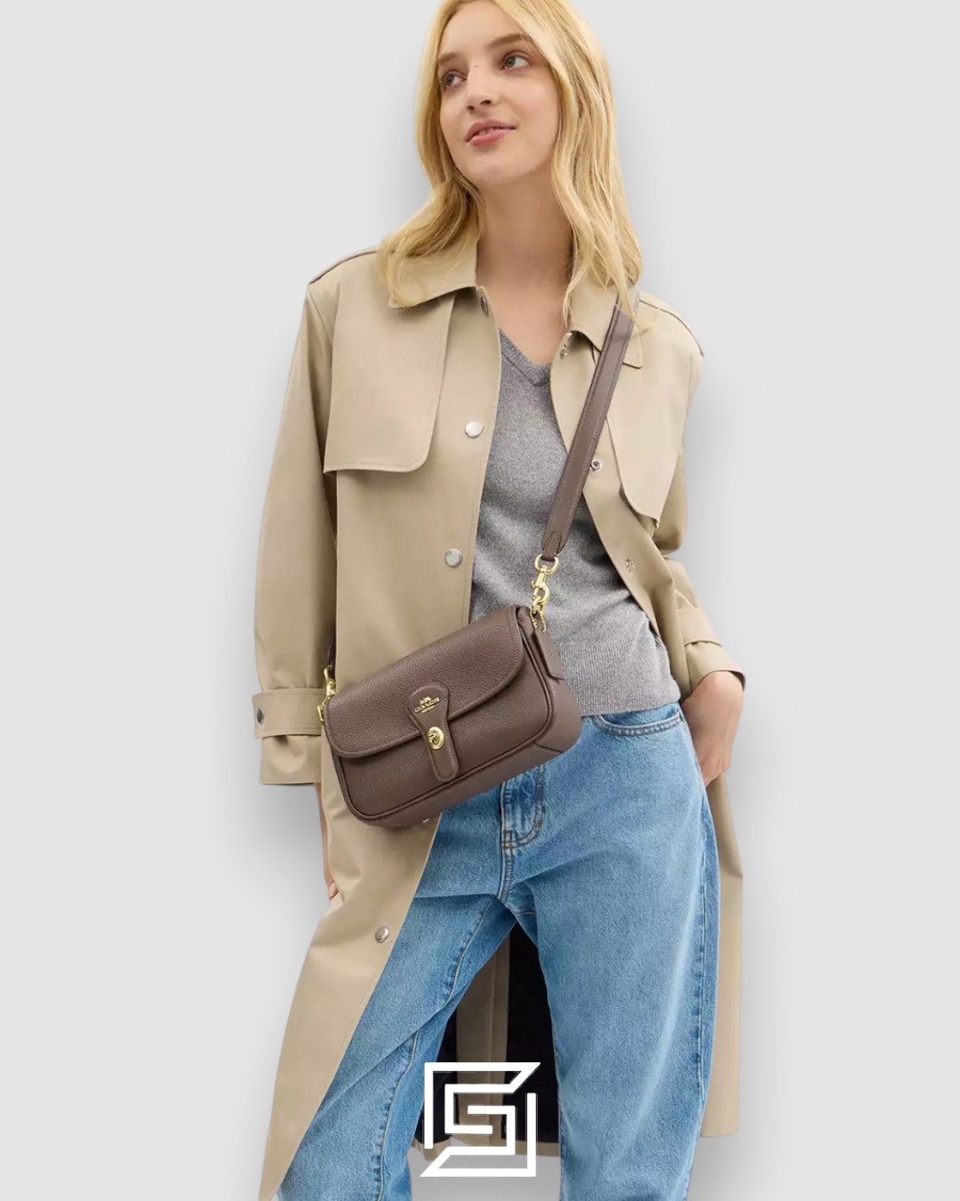 Coach Hadley Shoulder Bag in Refined Pebble Leather Brown – CY683 - Image 6