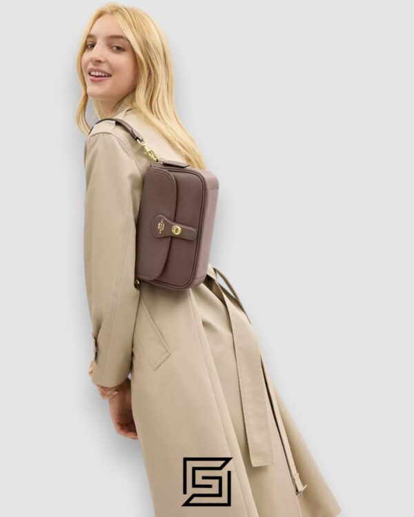 Coach Hadley Shoulder Bag in Refined Pebble Leather Brown – CY683