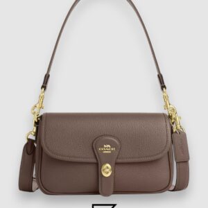 Coach Hadley Shoulder Bag in Refined Pebble Leather Brown – CY683 - Image 1