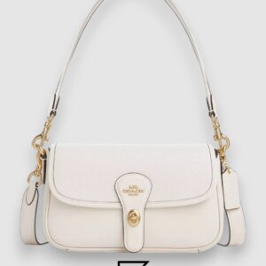 Coach Hadley Shoulder Bag in Refined Pebble Leather White – CY683 - Image 1