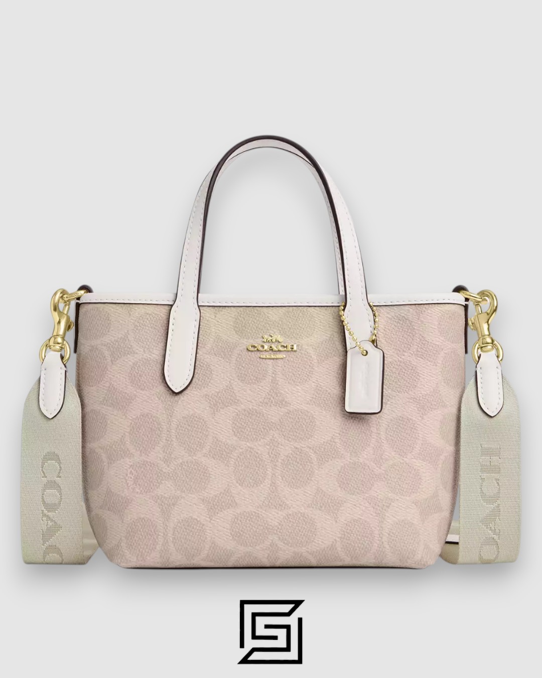 City Mini Tote Bag In Signature Canvas White CW032 - Image 1