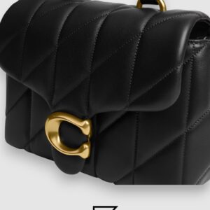 ⁦Tabby Top Handle Bag With Quilting Black CCC12⁩ - الصورة ⁦6⁩