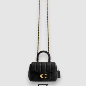 ⁦Tabby Top Handle Bag With Quilting Black CCC12⁩ - الصورة ⁦5⁩
