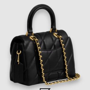 ⁦Tabby Top Handle Bag With Quilting Black CCC12⁩ - الصورة ⁦3⁩