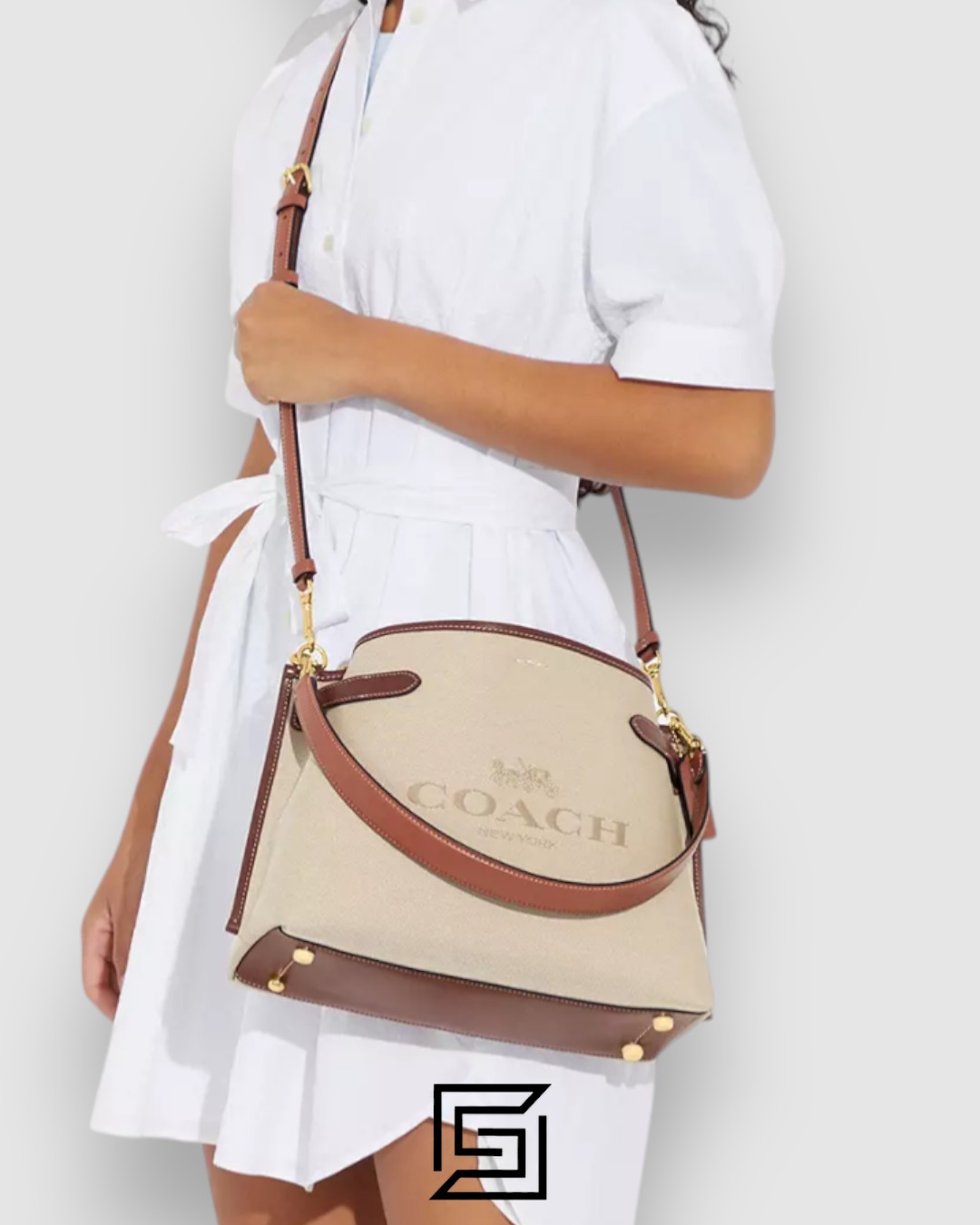Hanna Shoulder Bag With Coach Style No. CH190 Big Size - Image 4