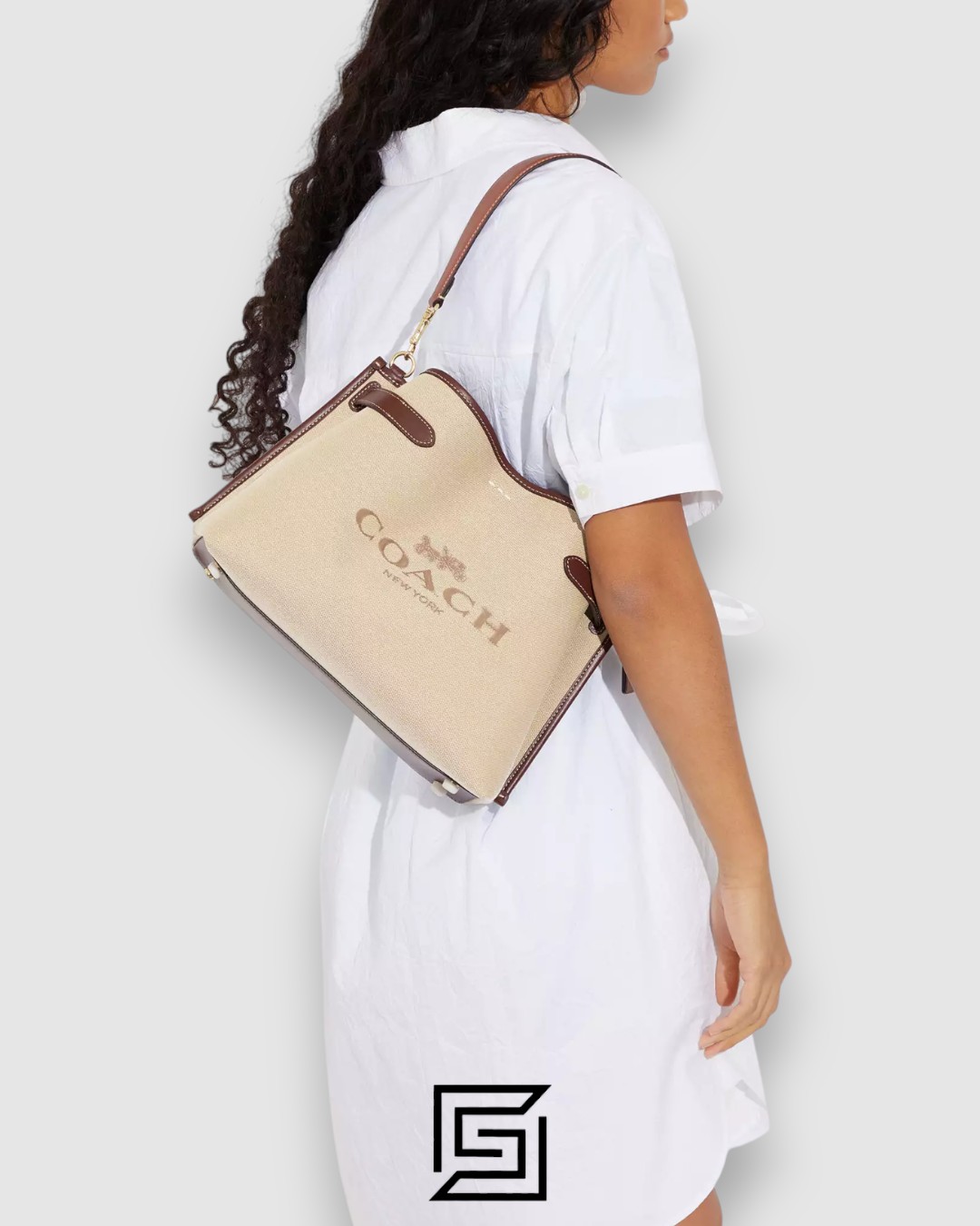 Hanna Shoulder Bag With Coach Style No. CH190 Big Size - Image 5