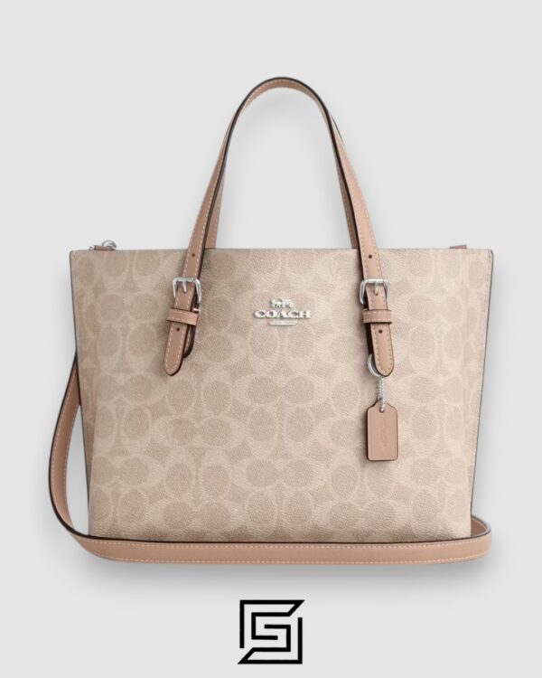 Mollie Tote Bag In Signature Canvas Bige Hand 1665