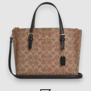 Mollie Tote Bag In Signature Canvas Brown Black Hand 1665 - Image 1