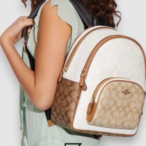 Coach Court Backpack Signature Chalk Glacierwhite C5671 - Image 3