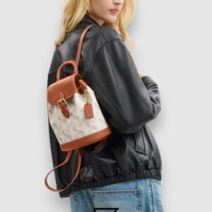 COACH HARPER BACKPACK WITH HORSE AND CARRIAGE PRINT CAM31 - Image 3