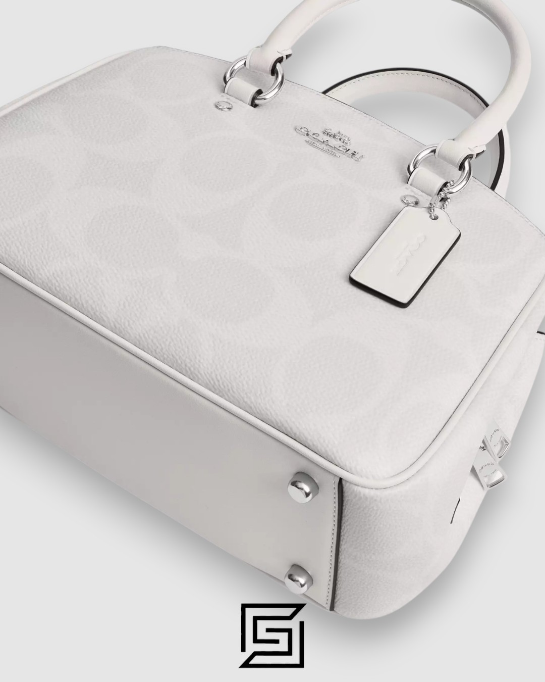 COACH Savannah Small Carryall Bag In Signature Canvas White CAL53 - Image 4