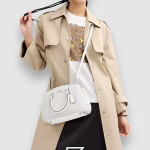 COACH Savannah Small Carryall Bag In Signature Canvas White CAL53 - Image 7