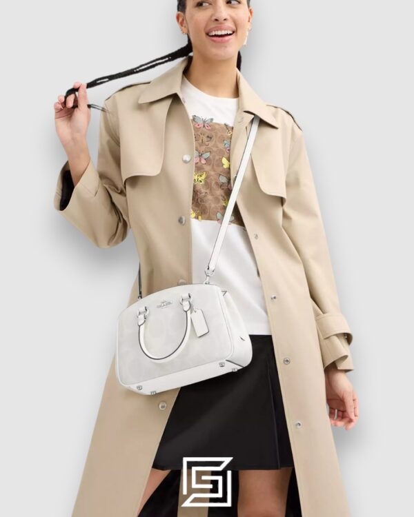 COACH Savannah Small Carryall Bag In Signature Canvas White CAL53
