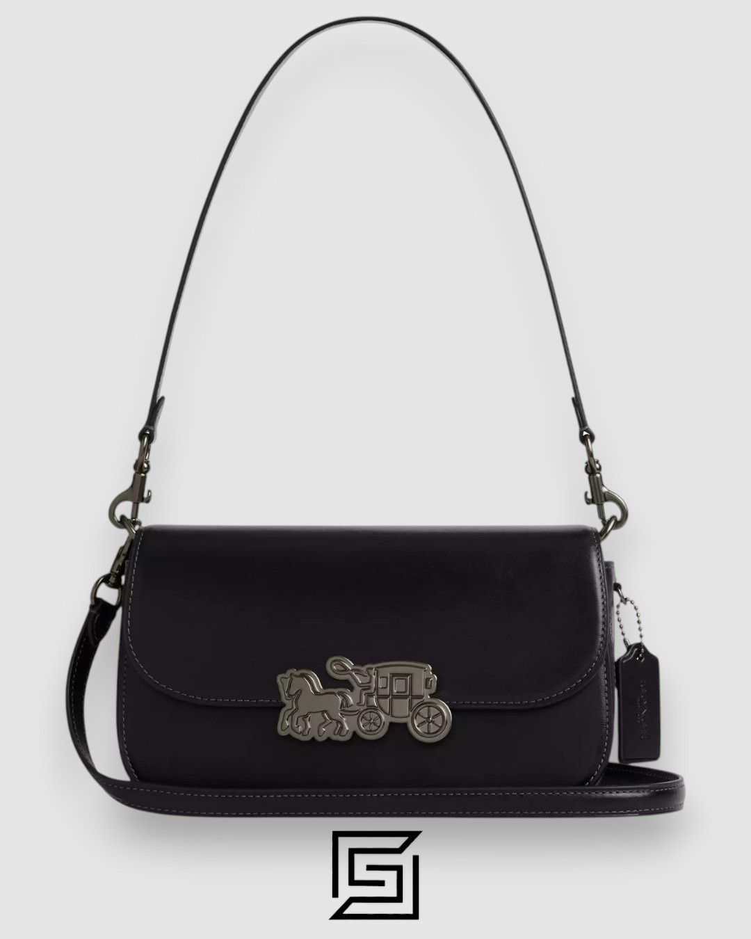 ⁦Coach Harper Shoulder Bag Black Style Number CE65⁩ - الصورة ⁦1⁩