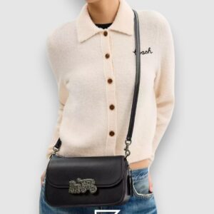 ⁦Coach Harper Shoulder Bag Black Style Number CE65⁩ - الصورة ⁦5⁩