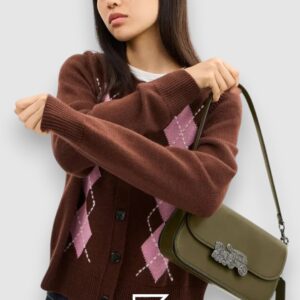 Coach Harper Shoulder Bag Olive Style Number CE65 - Image 4