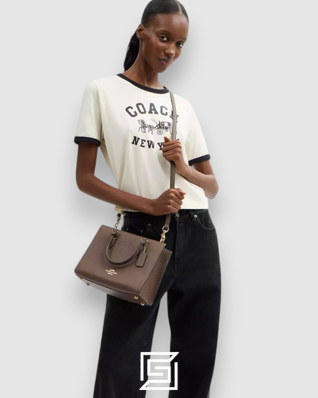 Coach Maggie Small Tote Bag CY668 Brown - Image 5