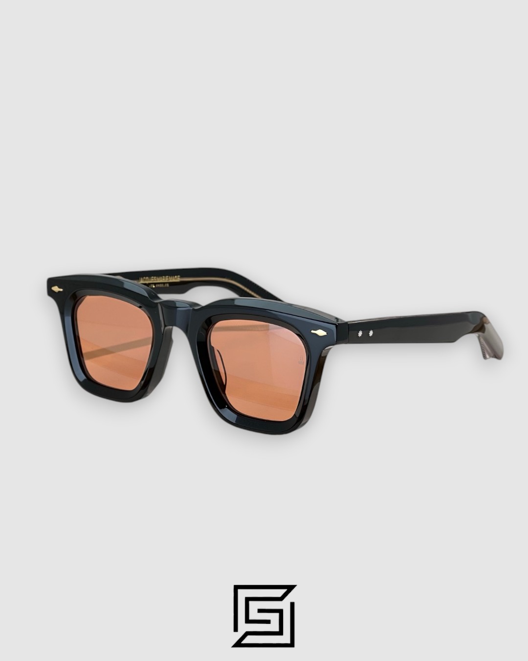 ⁦Jacques Marie Mage LECLAIR Black Frame With Amber Lenses⁩ - الصورة ⁦1⁩