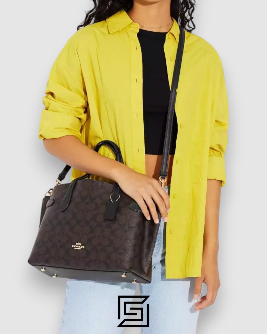 Coach Hanna Shoulder Bag In Signature Canvas Brown CH191 - Image 5